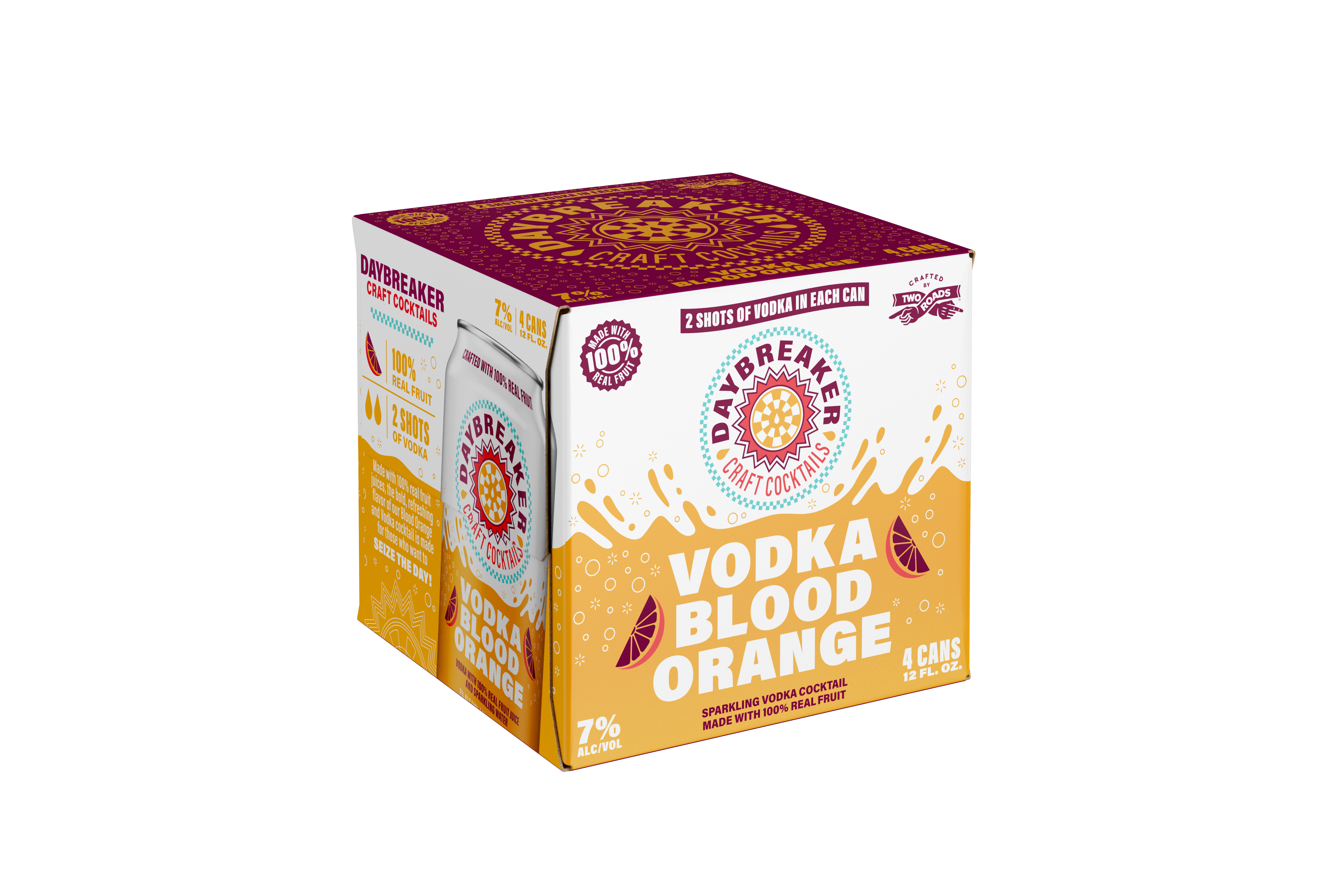 Daybreaker Blood Orange Vodka Cocktail 12 oz. 4 PK | Two Roads
