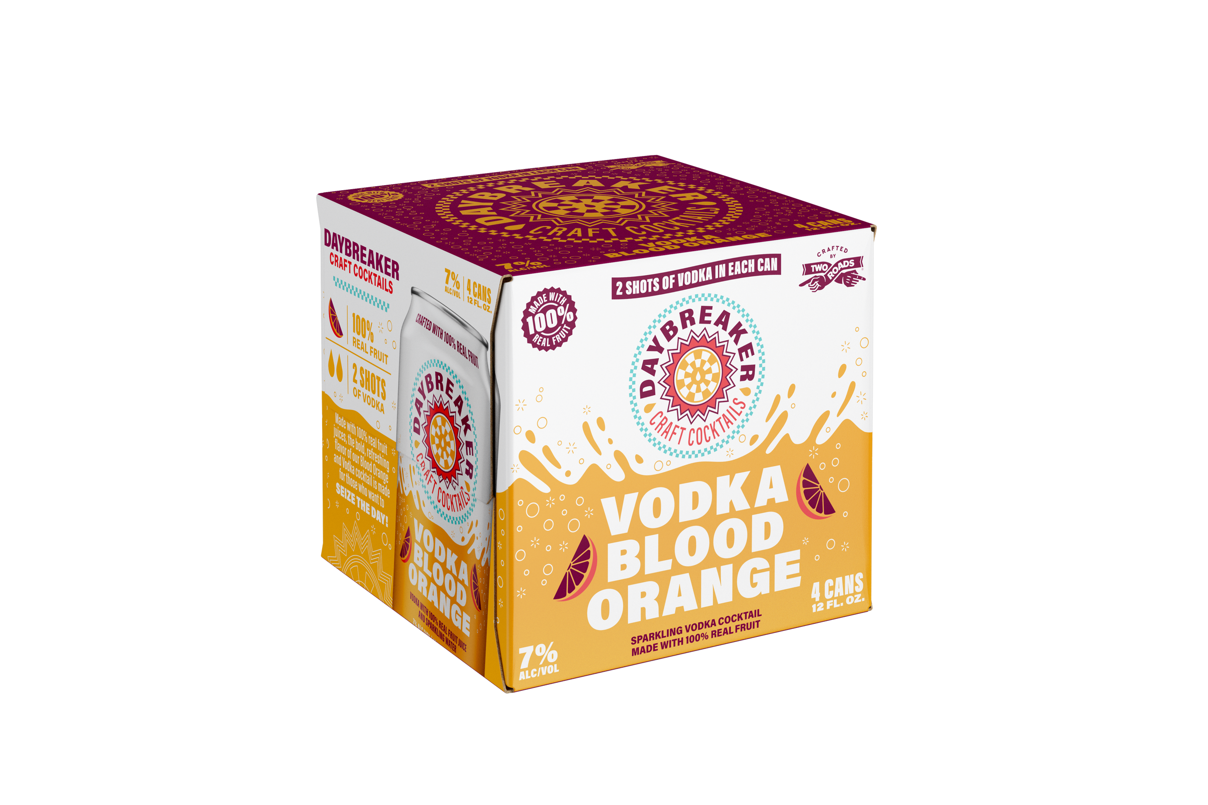 Daybreaker Blood Orange Vodka Cocktail 12 oz. 4 PK | Two Roads
